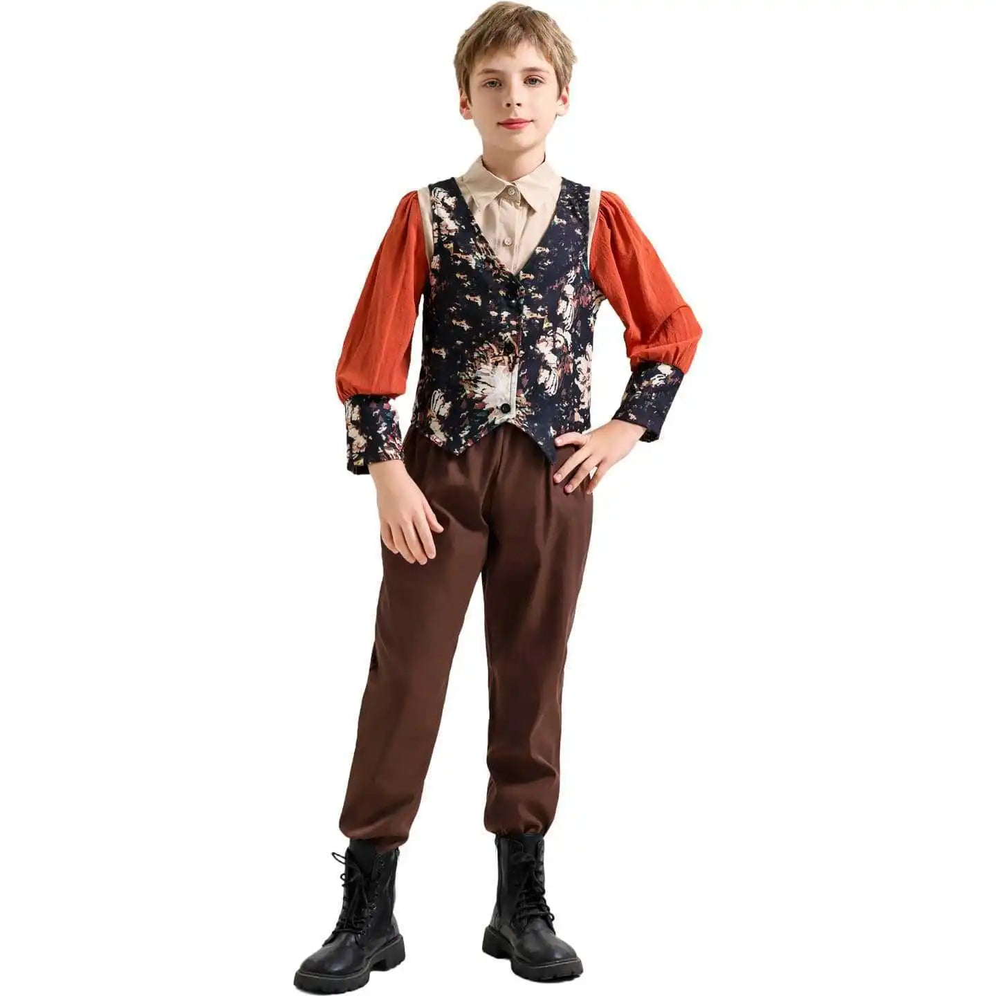 Kids German Oktoberfest Costume kids Bavarian Beer Festival Outfits Children Medieval Retro Stage Performance Halloween Wear