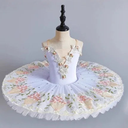 Princess Girls Ballet Dress Kids Camisole Tutu Skirted Leotard Children Professional Stage Performance Gown Dance Wear Outfits