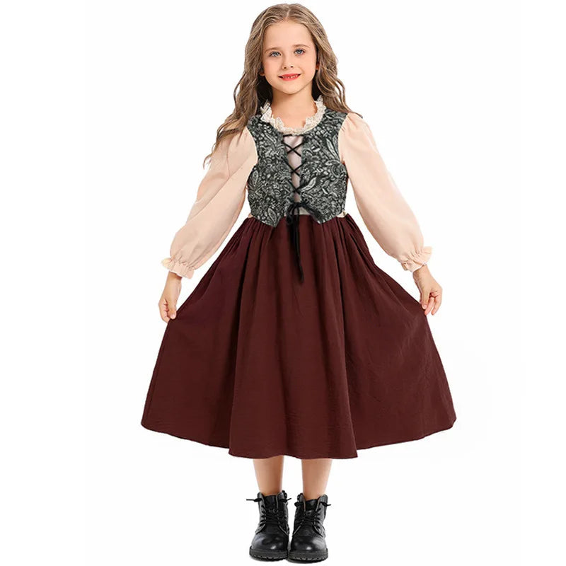 Traditional Bavarian Costume for Boys Kids German Folk Performance Clothing Children Stage Play Outfits Halloween Carnival Wear