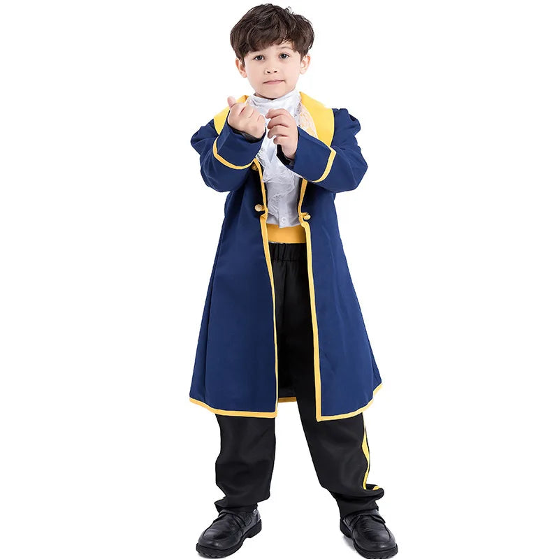 Classic King Prince Costume for Kids Boys Movie Character Cosplay Outfits Children Royal Fancy Dress Halloween Stage Performance