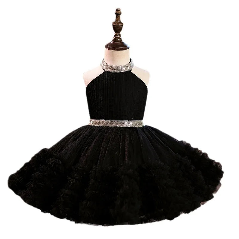 Girls Luxury Evening Gown Kids Princess Dress for Host Catwalk Show Children Piano Performance Outfits Vestidos