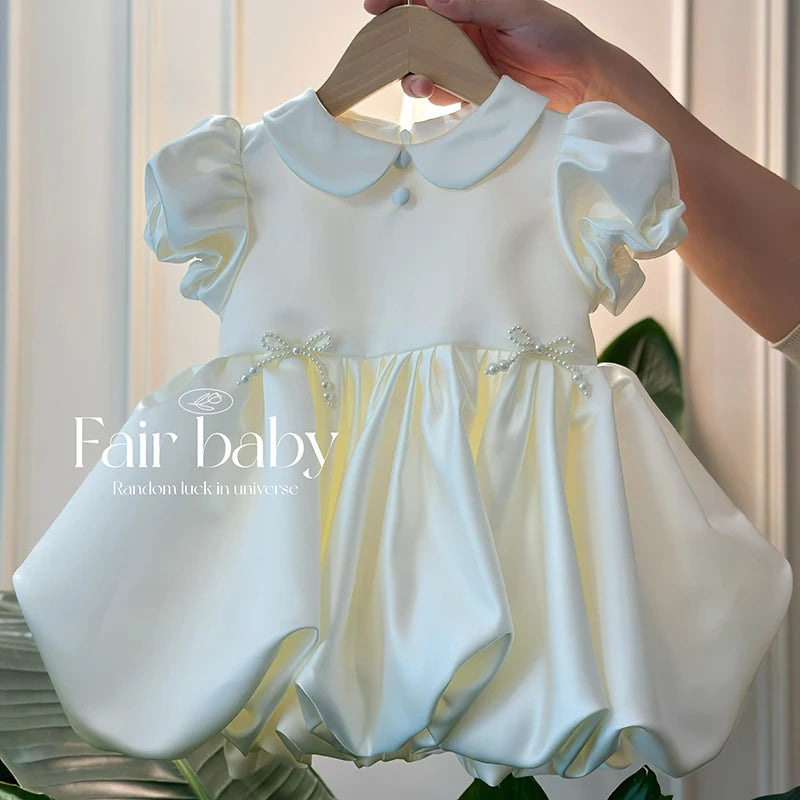 Baby Girls 1st Birthday Dress Toddler Princess Tutu Gown Infant Baptism Christening Outfits Flower Girl Wedding Party Vestidos