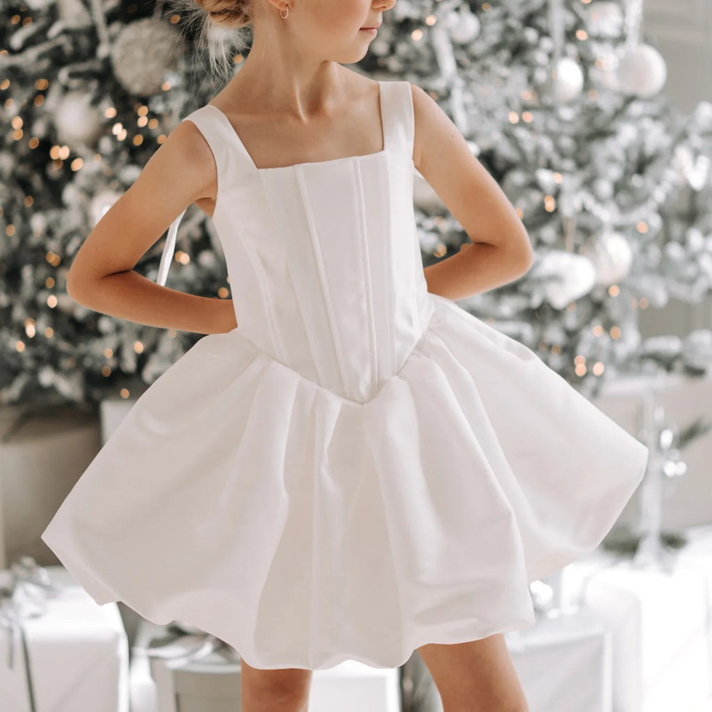 White Baby Girls 1st Birthday Dress Toddler Sling Princess Gown Infant Baptism Christening Outfits Flower Girl Wedding Vestidos