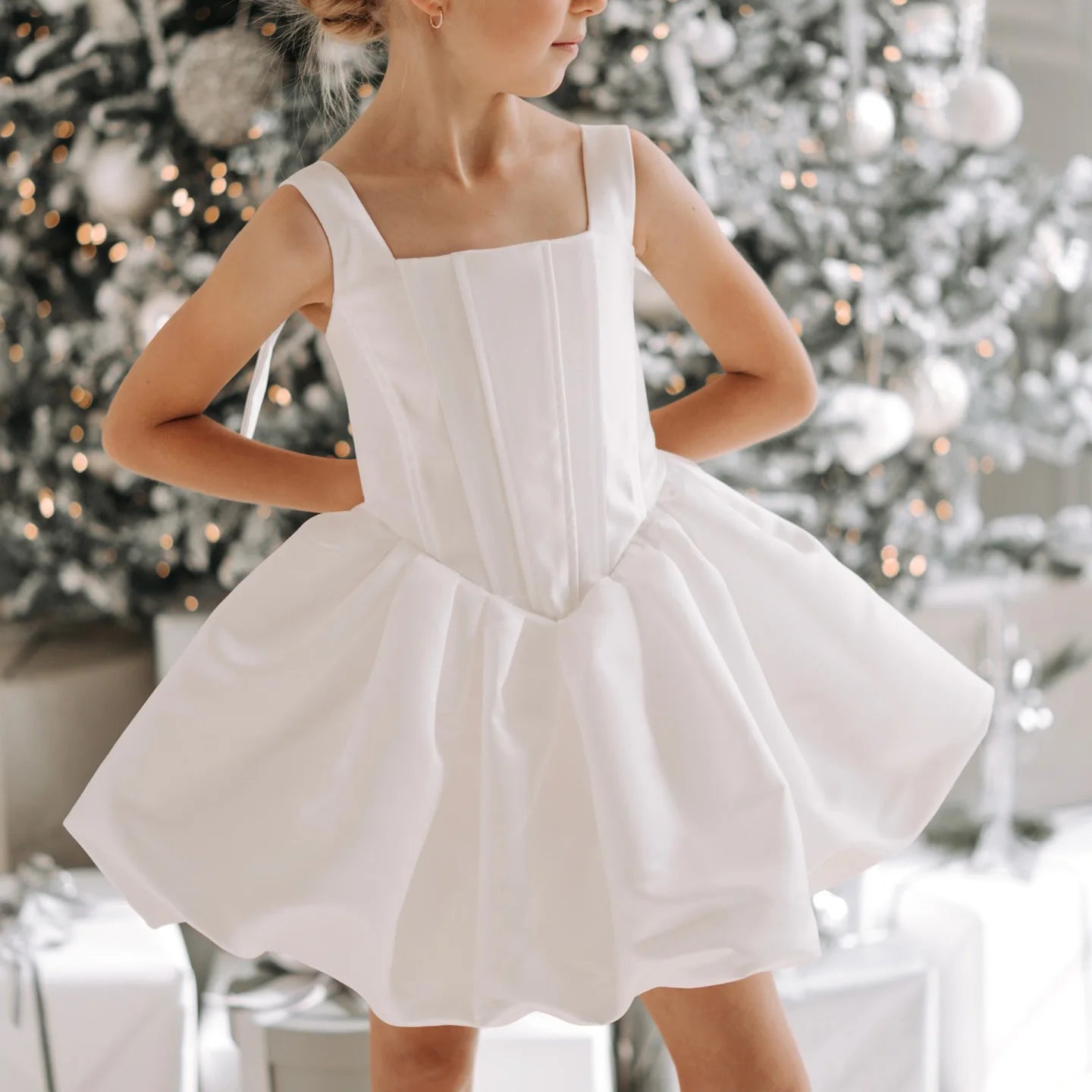 White Baby Girls 1st Birthday Dress Toddler Sling Princess Gown Infant Baptism Christening Outfits Flower Girl Wedding Vestidos