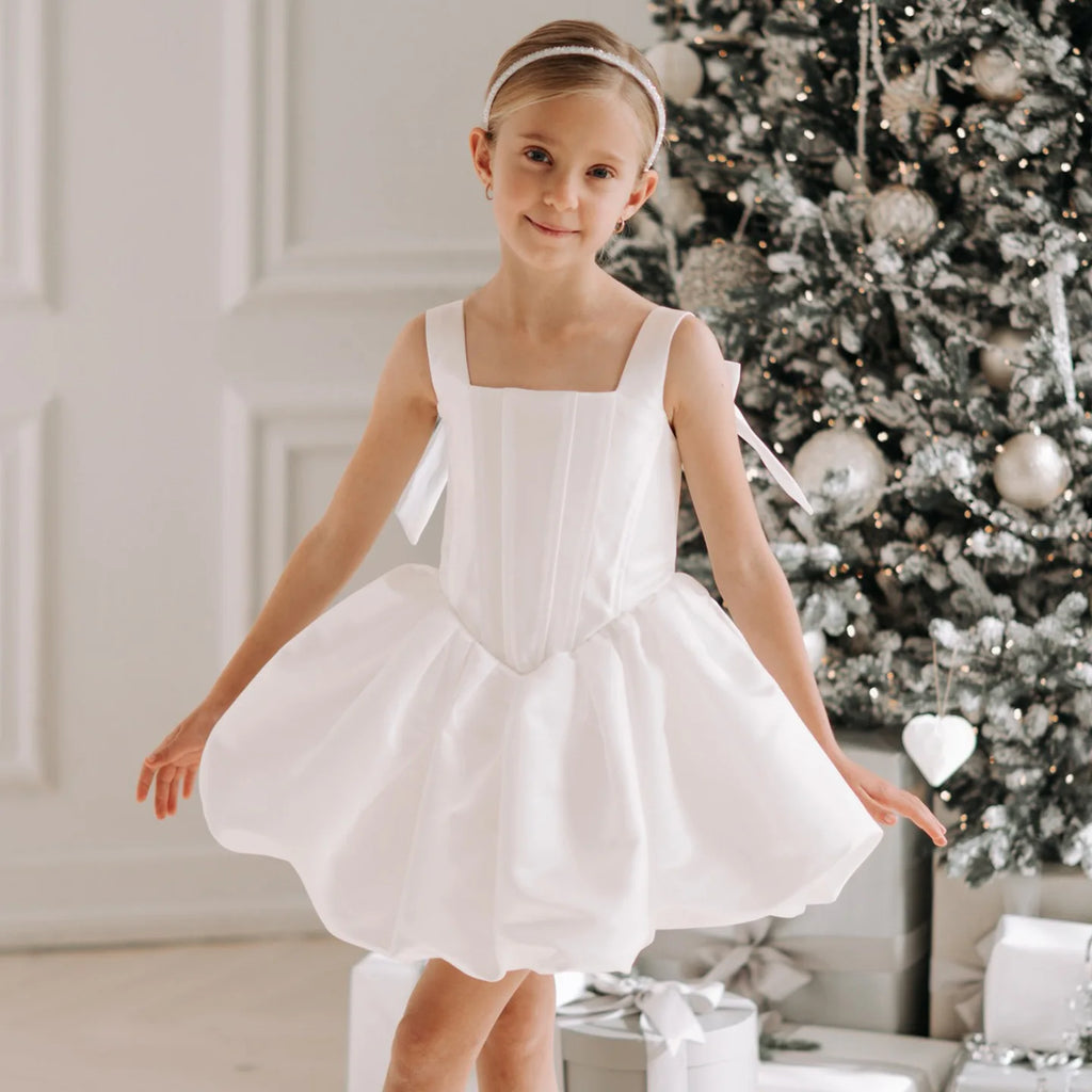 White Baby Girls 1st Birthday Dress Toddler Sling Princess Gown Infant Baptism Christening Outfits Flower Girl Wedding Vestidos