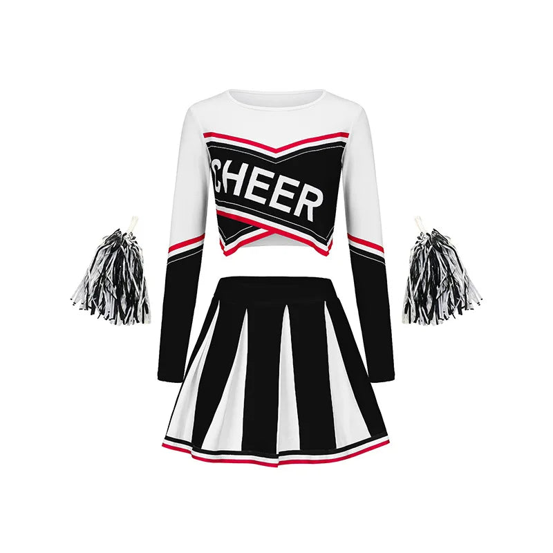 Professional Kid Cheerleading Uniform Outfits Girl Aerobics Gymnastics Suit Children Competitive Dance Team Performance Vestidos