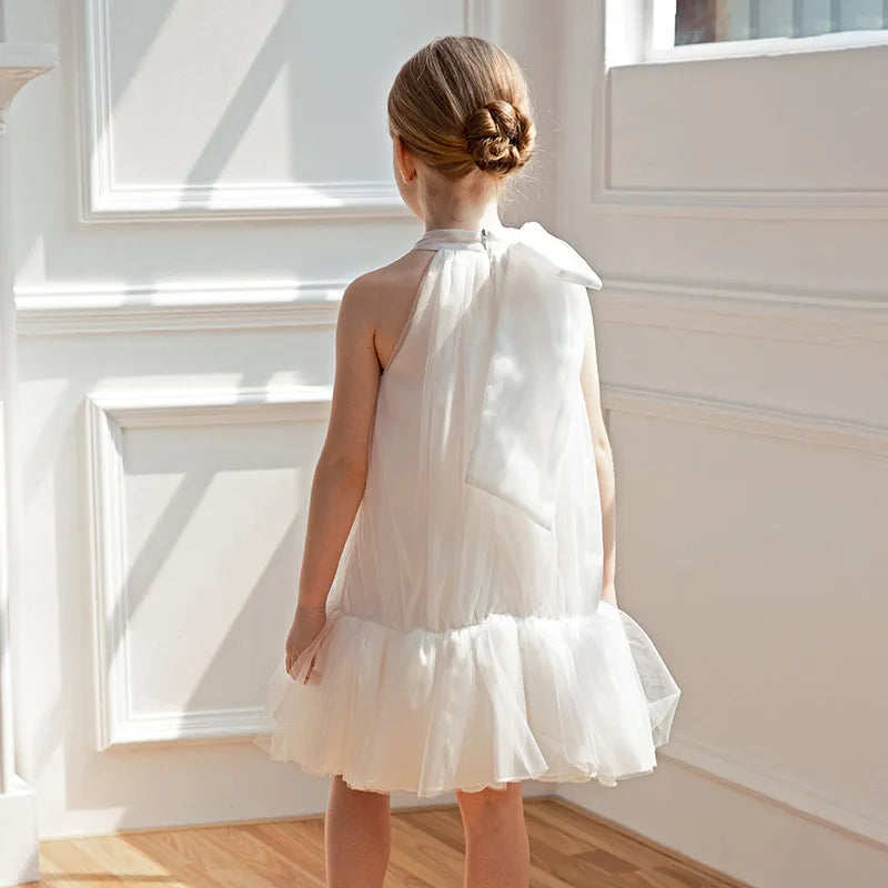 Luxury Layered Cake Girls Princess Dress Elegant Tulle Puffy Gown Children Birthday Party Dress for Flower Girl Wedding Vestidos