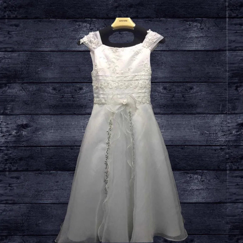 Luxury Puff Sleeve Girls Princess Dress Puffy Ball Gown Flower Girl Wedding Dress Elegant Birthday Party Evening Wear Vestidos