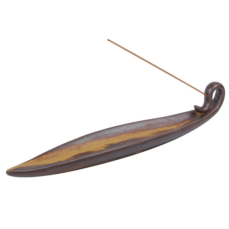 Zen Ceramic Incense Art Piece - Multi-Use Backflow Incense Holder & Fragrance Diffuser for Home Meditation