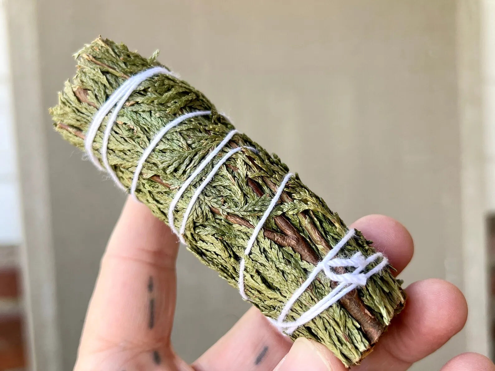 Cedar Smudge Stick, 4” Cedar for Cleansing,  Insence Burner Energy Healing, Meditation, and Clearing Negative Energy