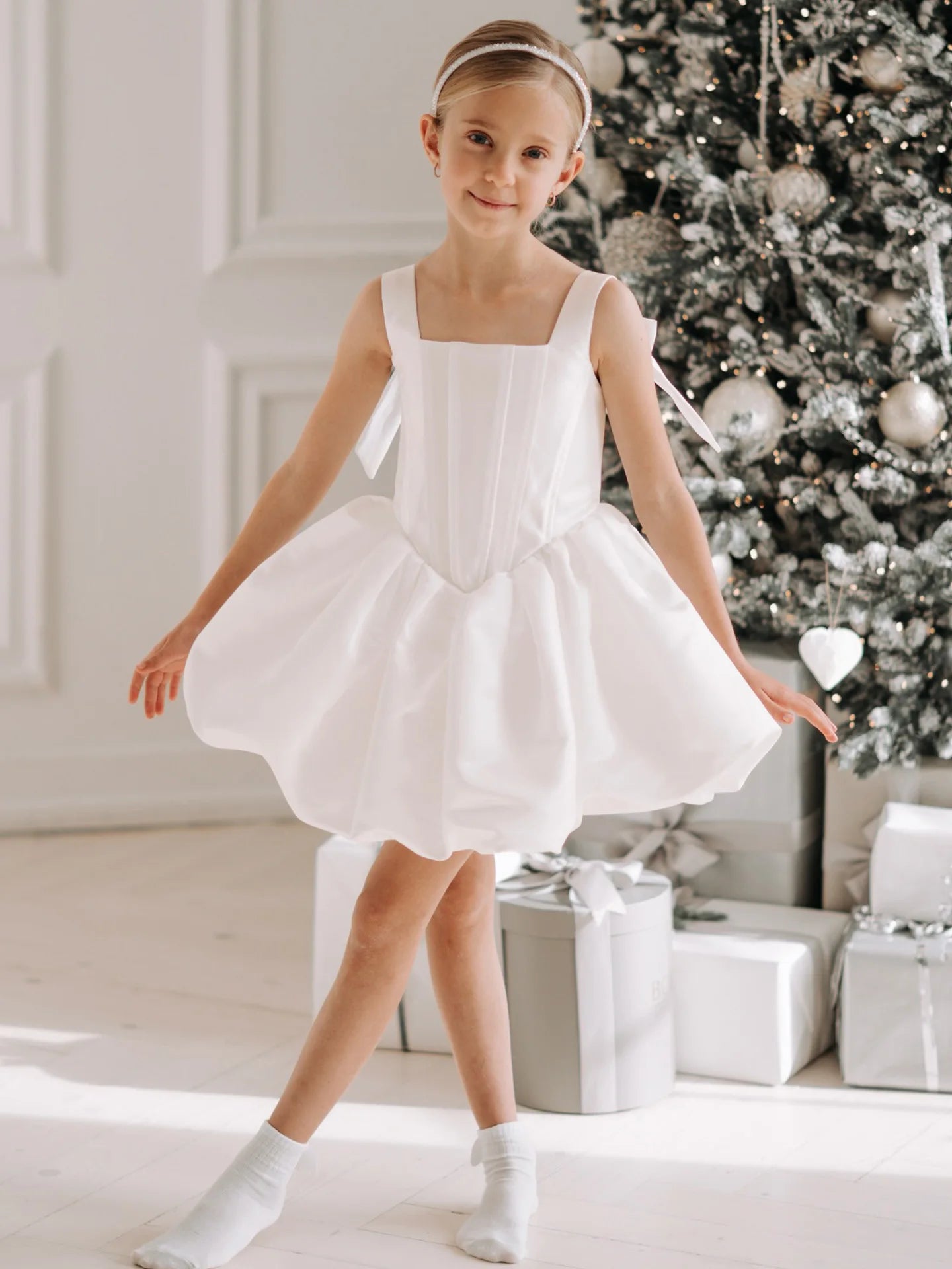 White Baby Girls 1st Birthday Dress Toddler Sling Princess Gown Infant Baptism Christening Outfits Flower Girl Wedding Vestidos