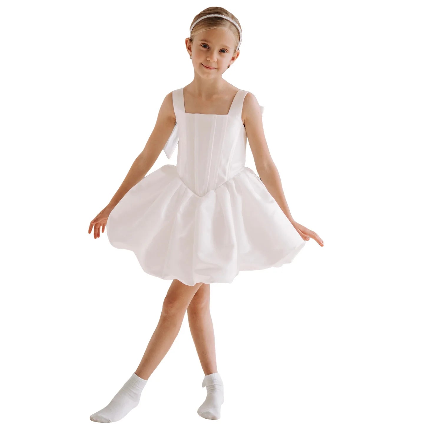 White Baby Girls 1st Birthday Dress Toddler Sling Princess Gown Infant Baptism Christening Outfits Flower Girl Wedding Vestidos