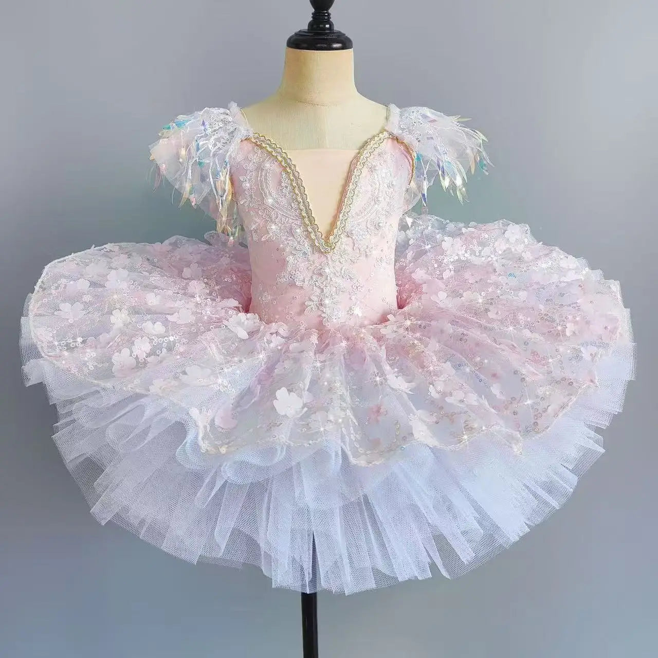 rofessional Ballet Tutu for Girls Kids Swan Lake Dance Dress Elegant Puffy Tulle Skirt Child Stage Performance Outfits Vestidos