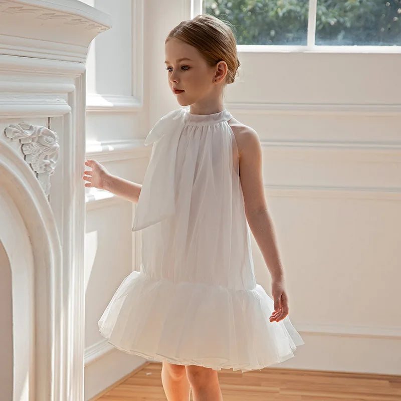 Luxury Layered Cake Girls Princess Dress Elegant Tulle Puffy Gown Children Birthday Party Dress for Flower Girl Wedding Vestidos