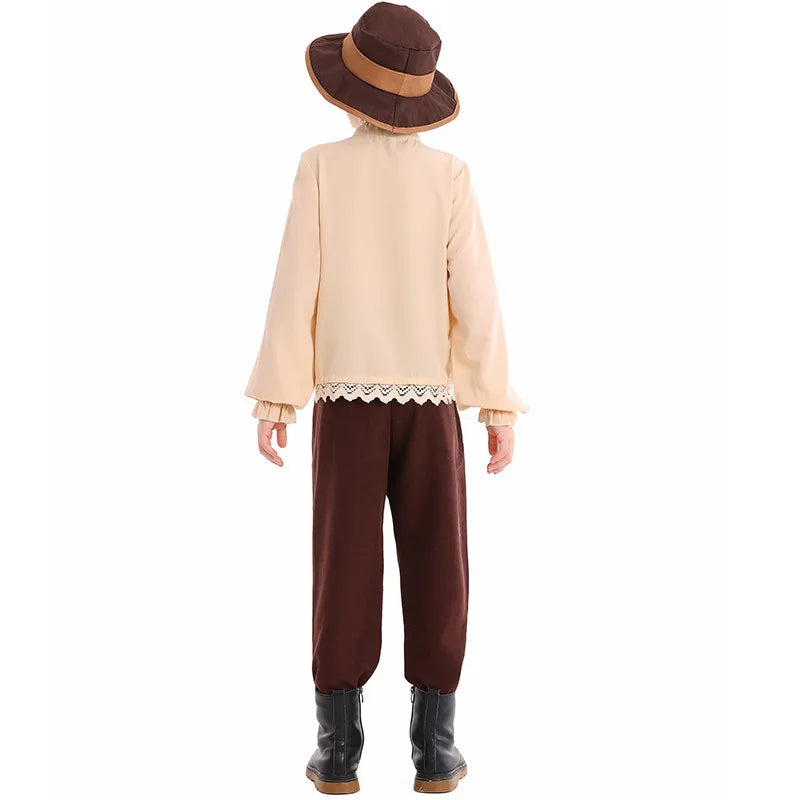Traditional Bavarian Costume for Boys Kids German Folk Performance Clothing Children Stage Play Outfits Halloween Carnival Wear