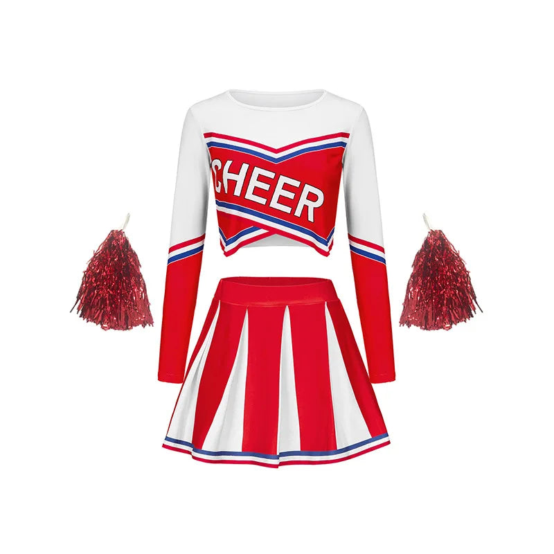 Professional Kid Cheerleading Uniform Outfits Girl Aerobics Gymnastics Suit Children Competitive Dance Team Performance Vestidos
