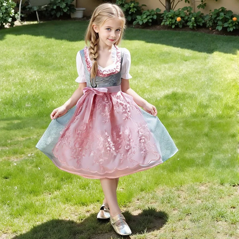 German Oktoberfest Costume for Women Bavarian Dirndl Dress Set Carnival Halloween Party Outfits Beer Garden Festival Vestidos