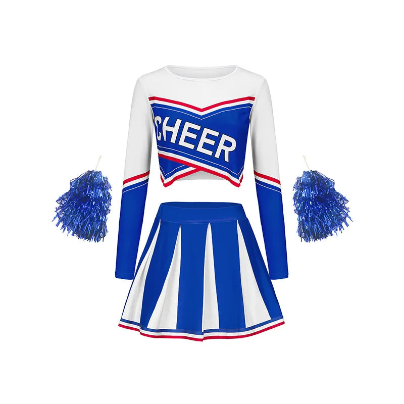 Professional Kid Cheerleading Uniform Outfits Girl Aerobics Gymnastics Suit Children Competitive Dance Team Performance Vestidos