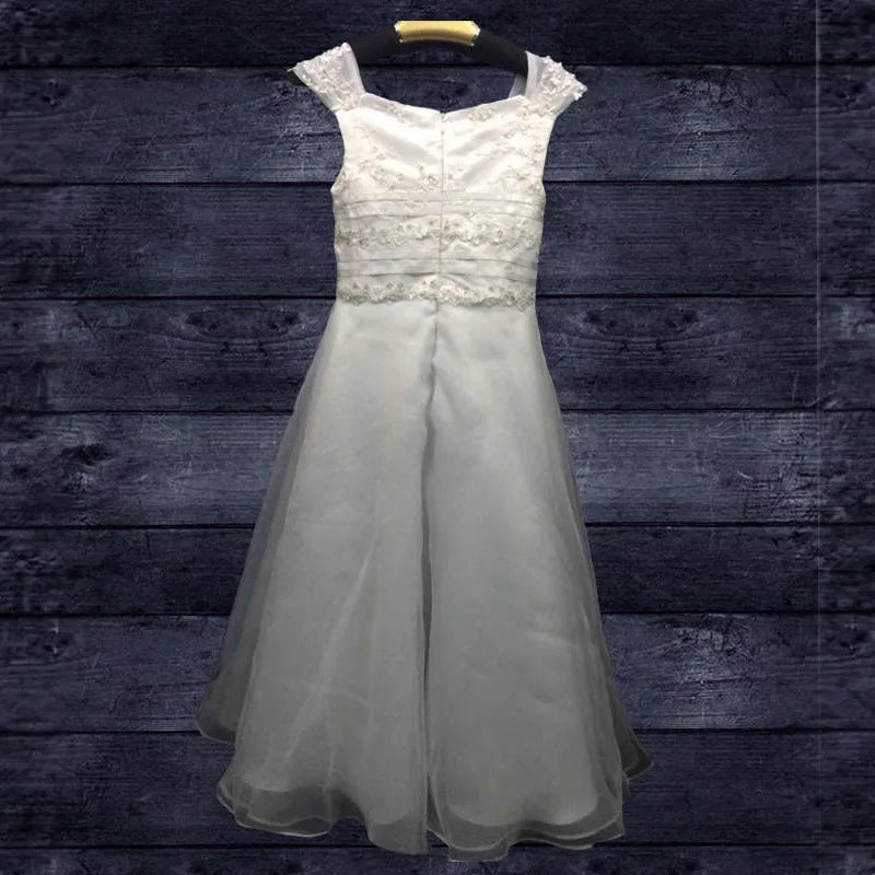Luxury Puff Sleeve Girls Princess Dress Puffy Ball Gown Flower Girl Wedding Dress Elegant Birthday Party Evening Wear Vestidos