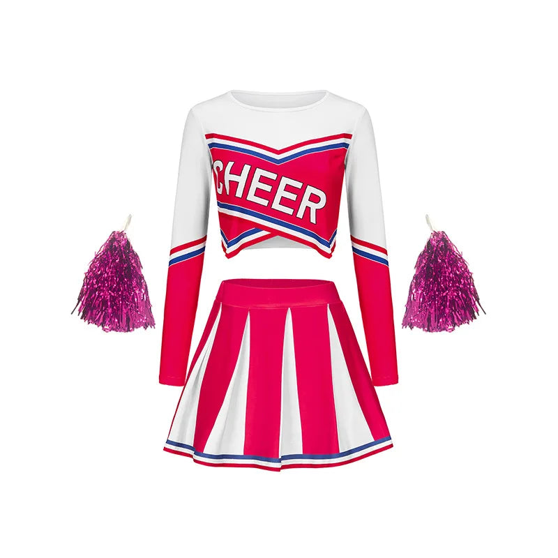 Professional Kid Cheerleading Uniform Outfits Girl Aerobics Gymnastics Suit Children Competitive Dance Team Performance Vestidos