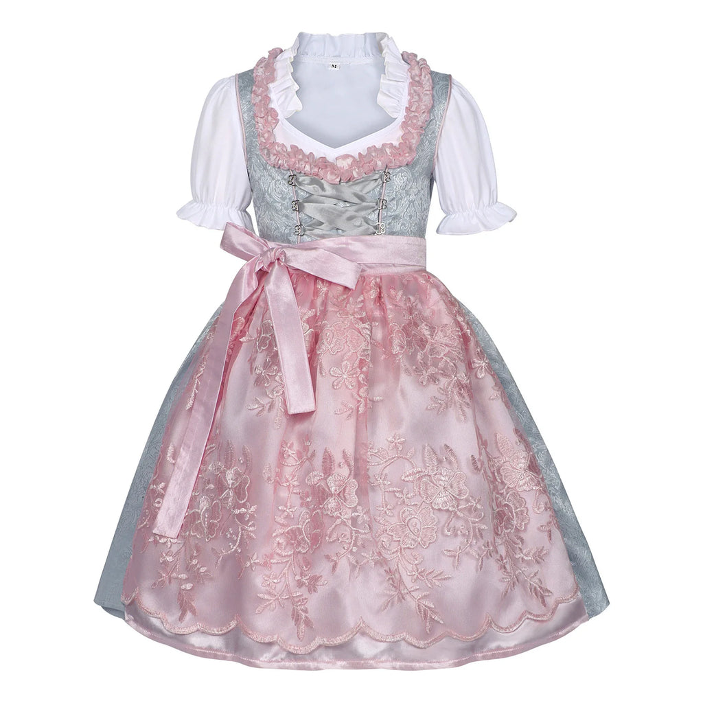 German Oktoberfest Costume for Women Bavarian Dirndl Dress Set Carnival Halloween Party Outfits Beer Garden Festival Vestidos