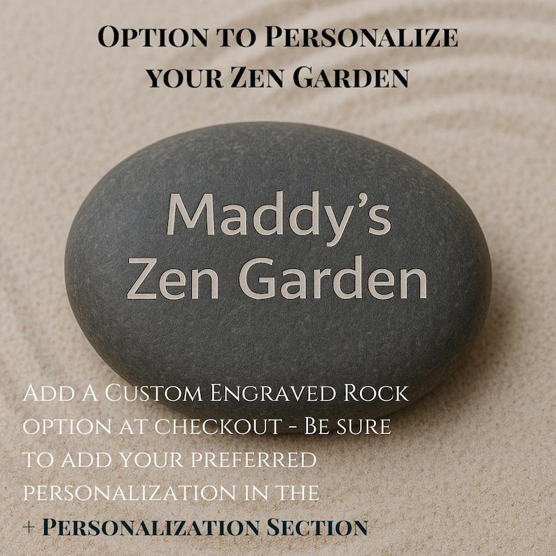 Zen Gift Set for Desk Office Decor Buddha gift stress relief Relaxation Gift Stone Zen Garden Kit for Home Meditation mindfulness gift